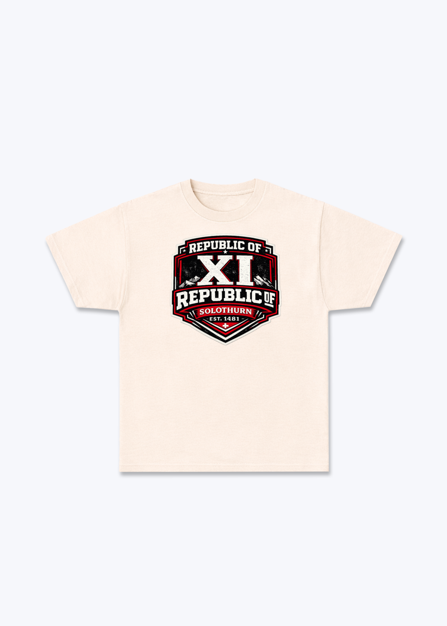 Solothurn Eleven Primetime Tee - Beige Front (Designed)
