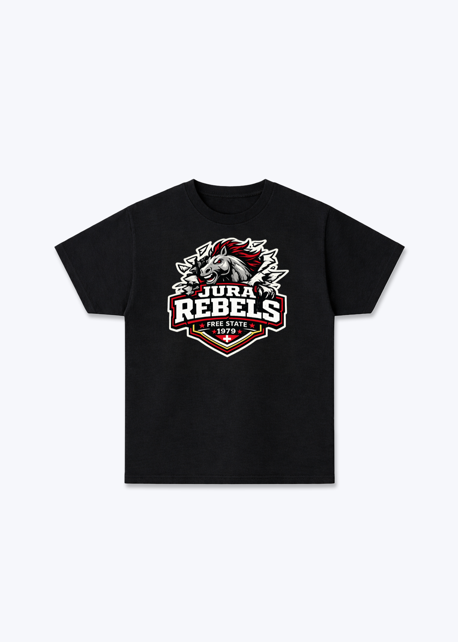 Jura Rebels Tee - Black Front (Designed)