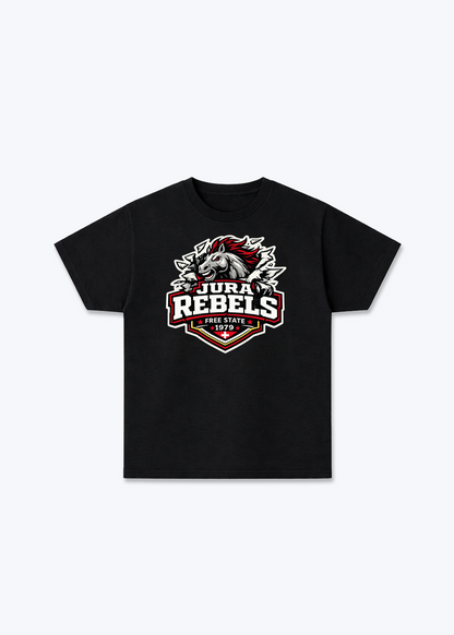 Jura Rebels Tee - Black Front (Designed)