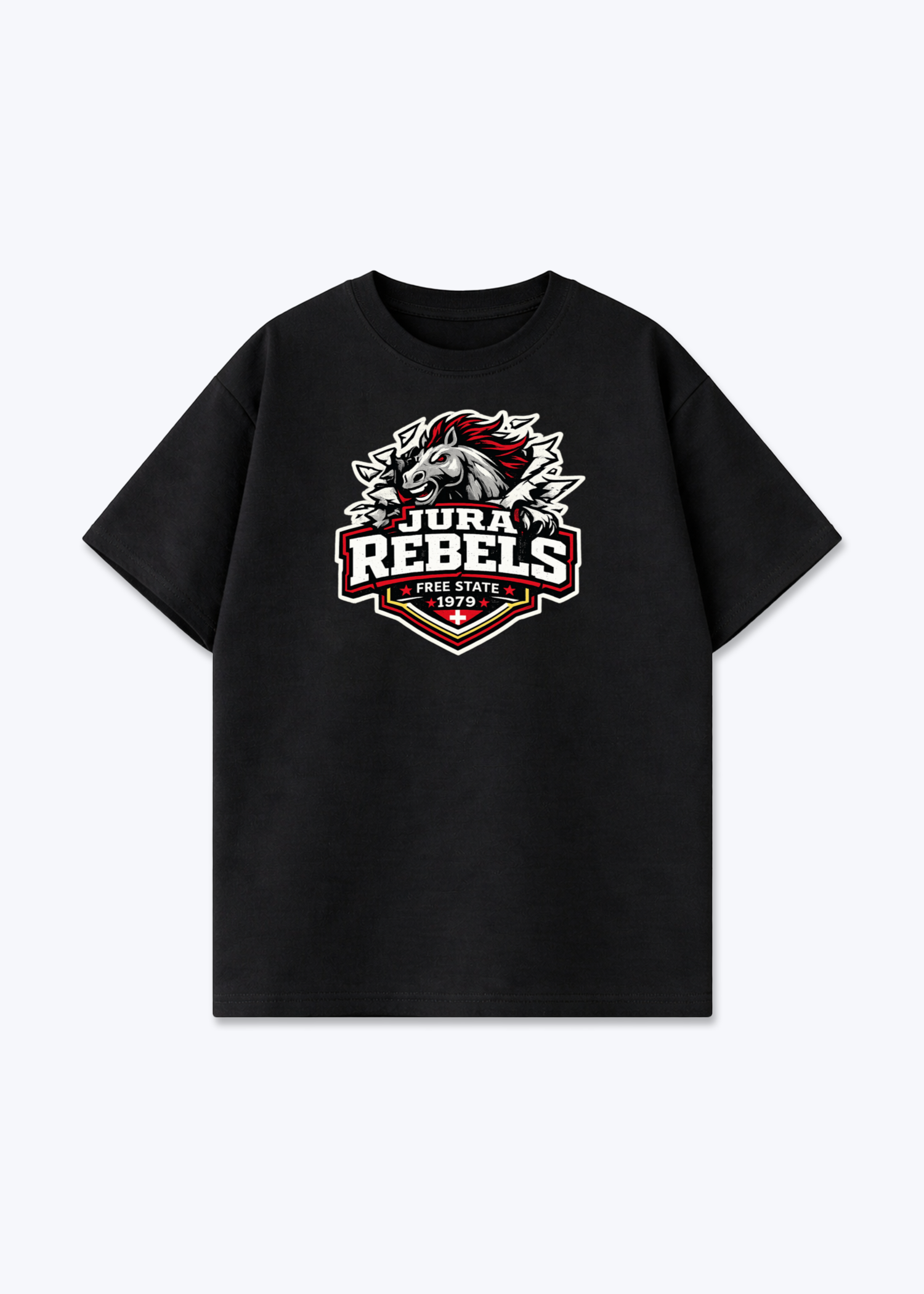 Jura Rebels Tee - Black Front (Designed)