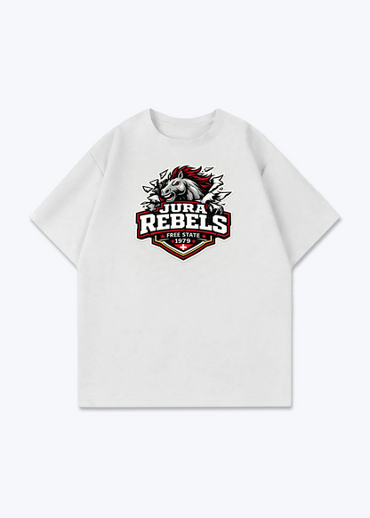 Jura Rebels Tee - White Front (Designed)