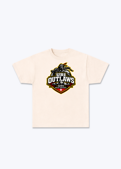 Uri Swiss Original Tee - Beige Front (Designed)
