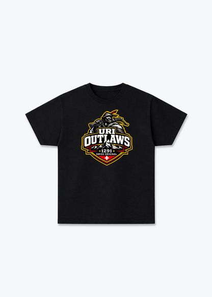 Uri Swiss Original Tee - Black Front (Designed)