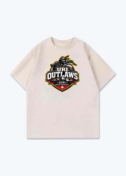 Uri Swiss Original Tee - Beige Front (Designed)
