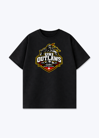 Uri Swiss Original Tee - Black Front (Designed)