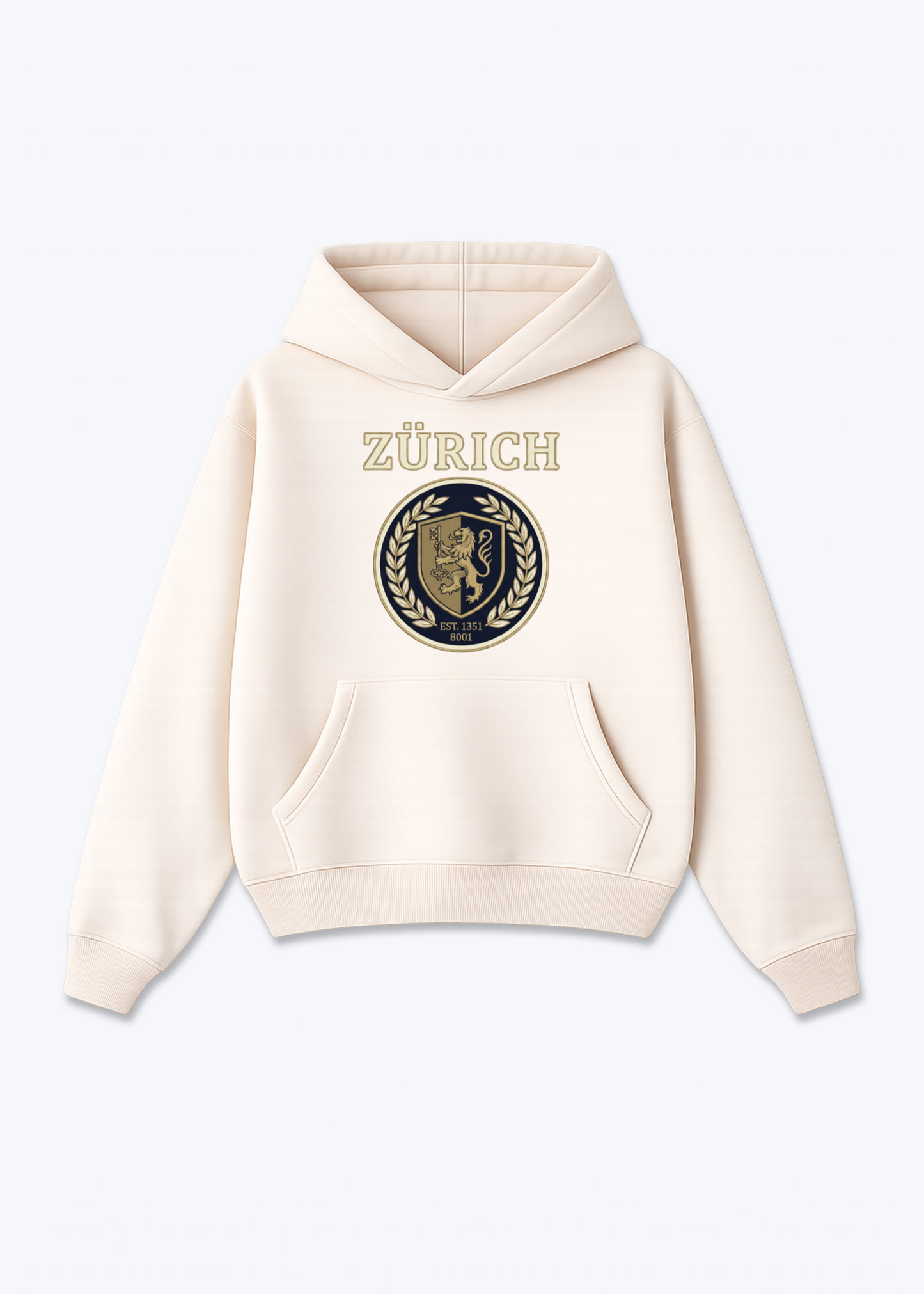Zürich Owners Club Hoodie - Beige Front (Designed)