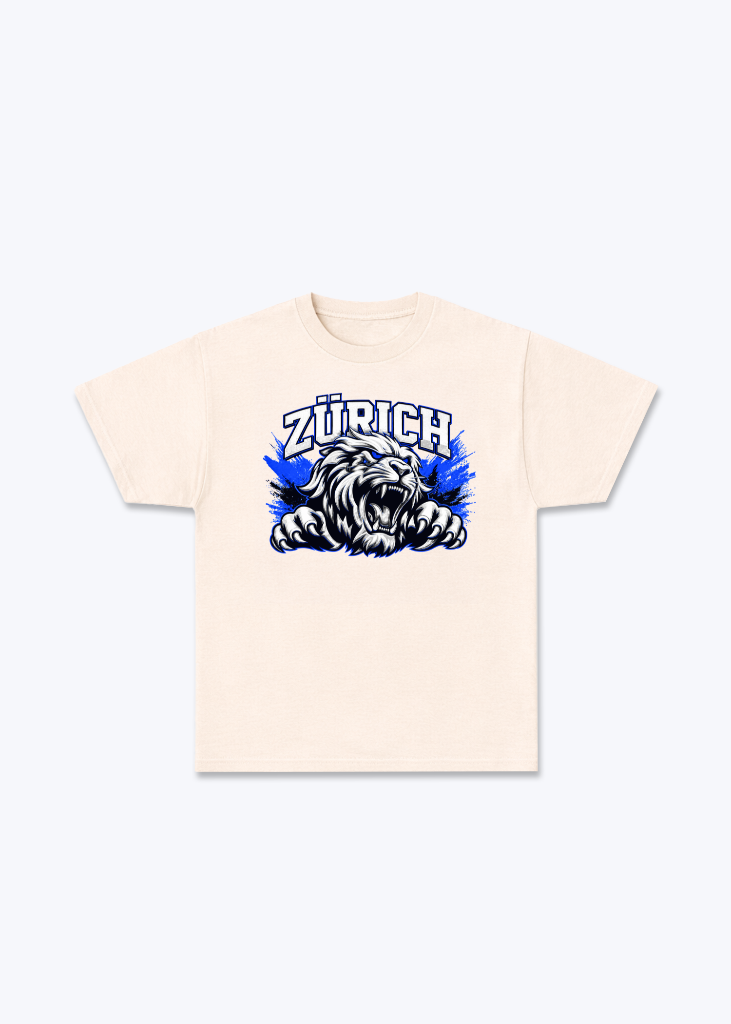 Zürich Lions Tee - Beige Front (Designed)