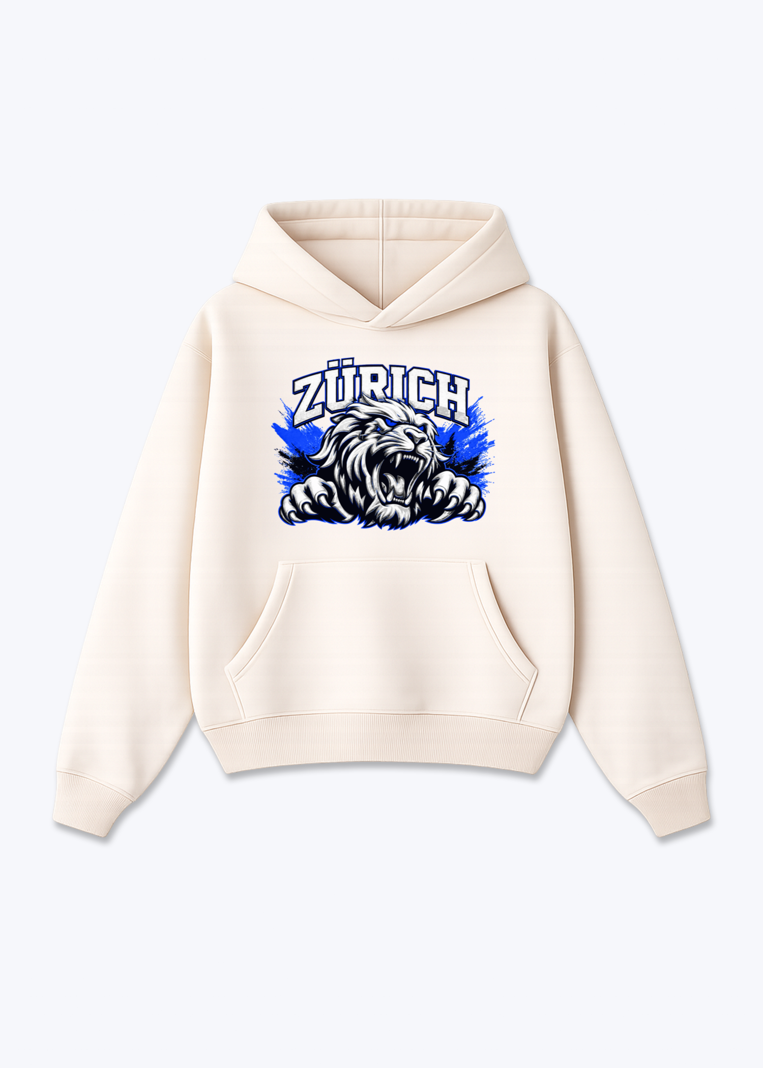 Zürich Lions Tee - Beige Front (Designed)