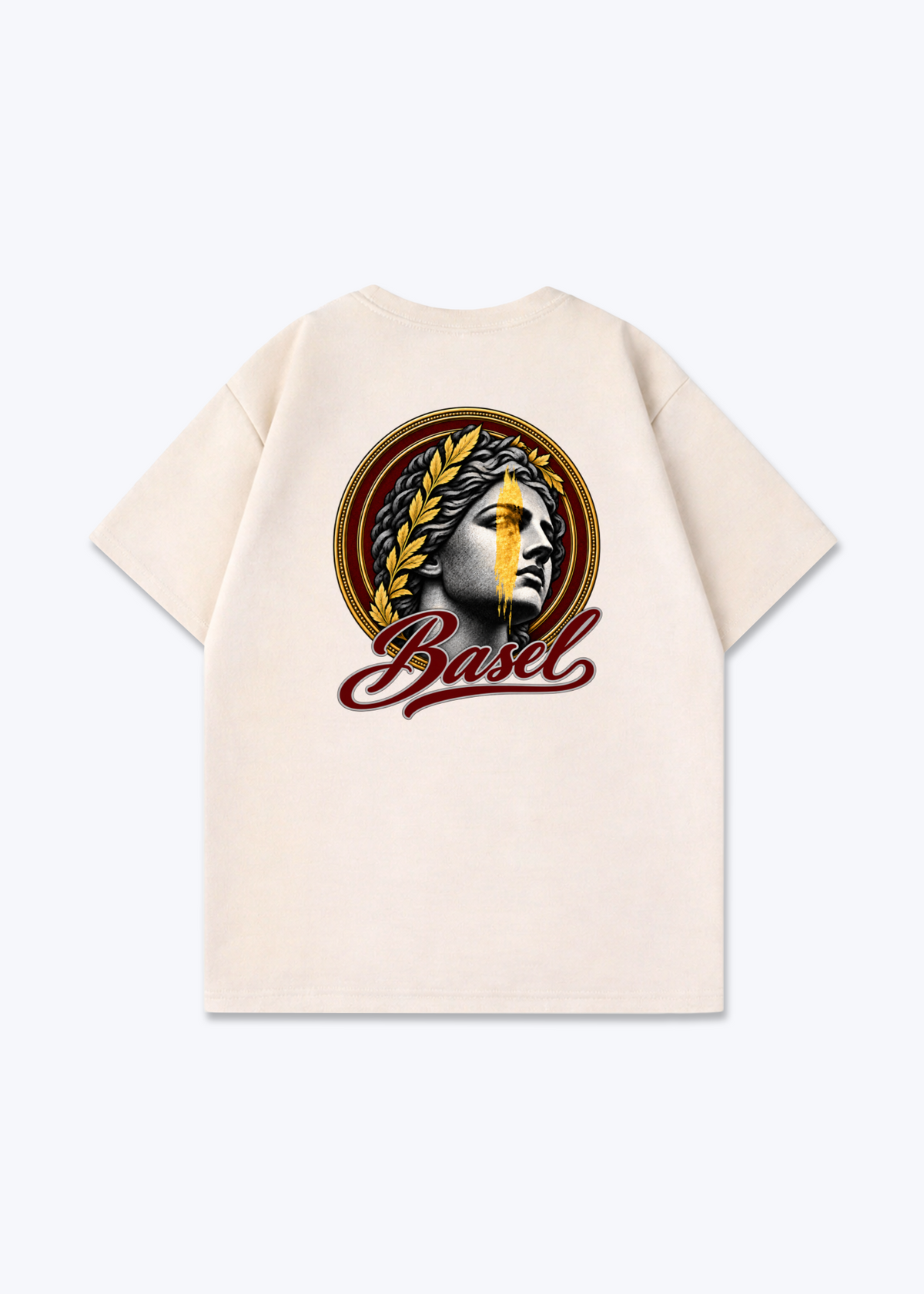 Basel Picasso Oversized T-Shirt - Beige Back (Designed)