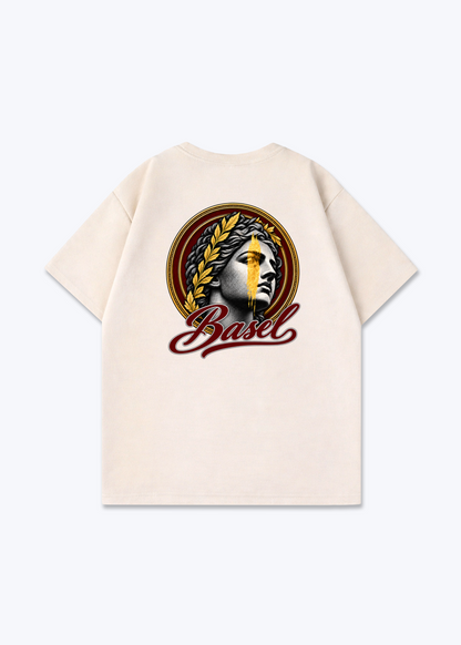 Basel Picasso Oversized T-Shirt - Beige Back (Designed)