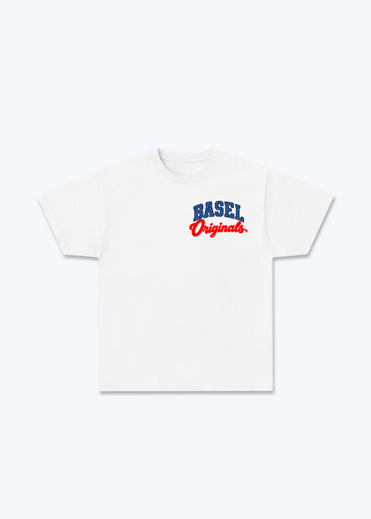 Basel Originals Baisc T-Shirt - White Front (Designed)