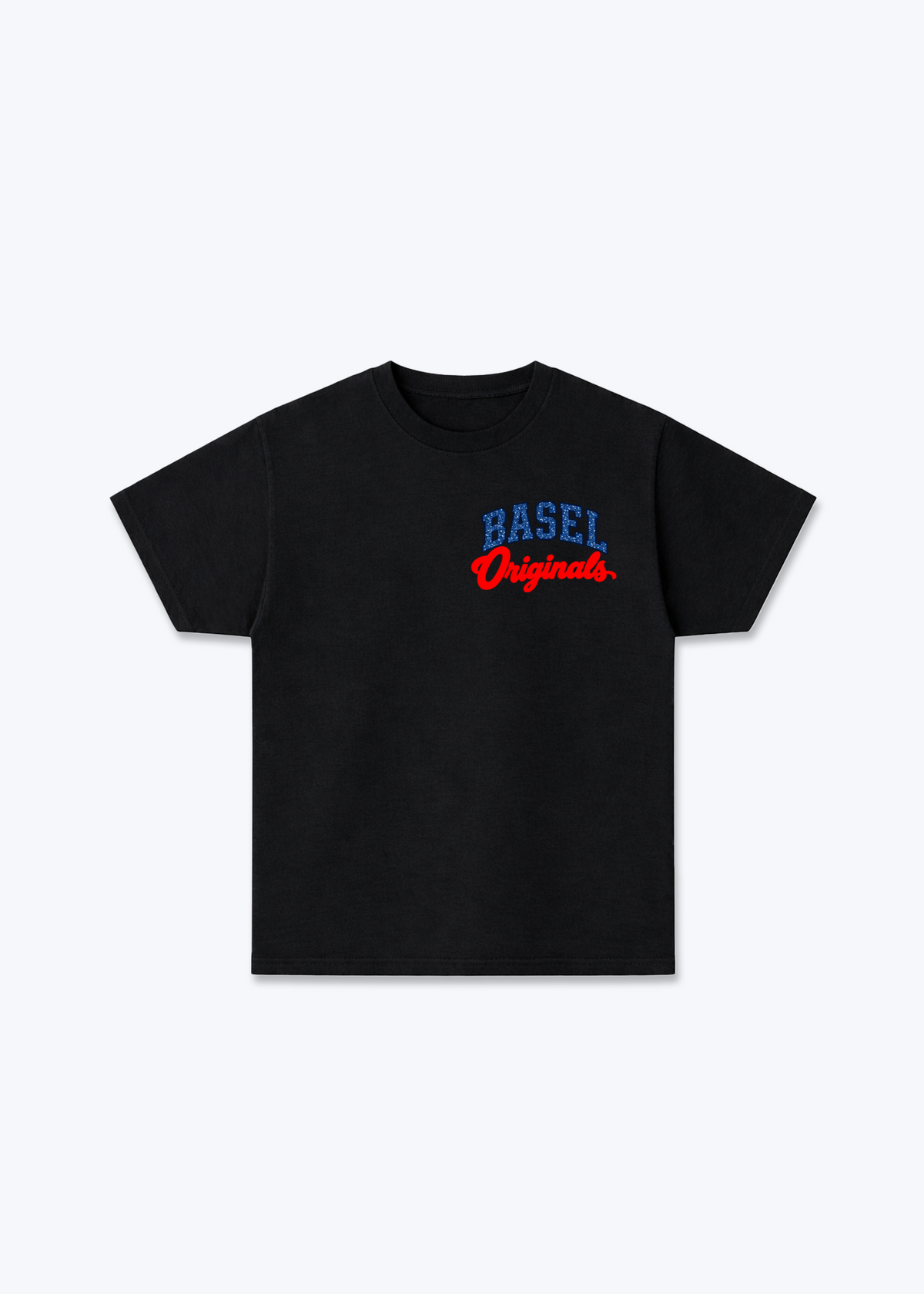 Basel Originals Baisc T-Shirt - Black Front (Designed)