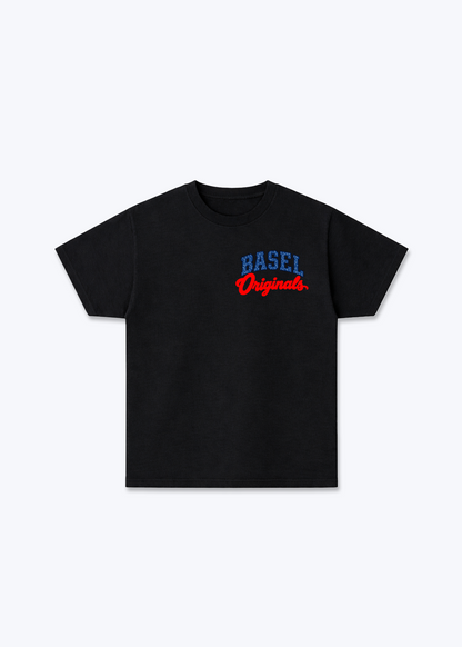 Basel Originals Baisc T-Shirt - Black Front (Designed)