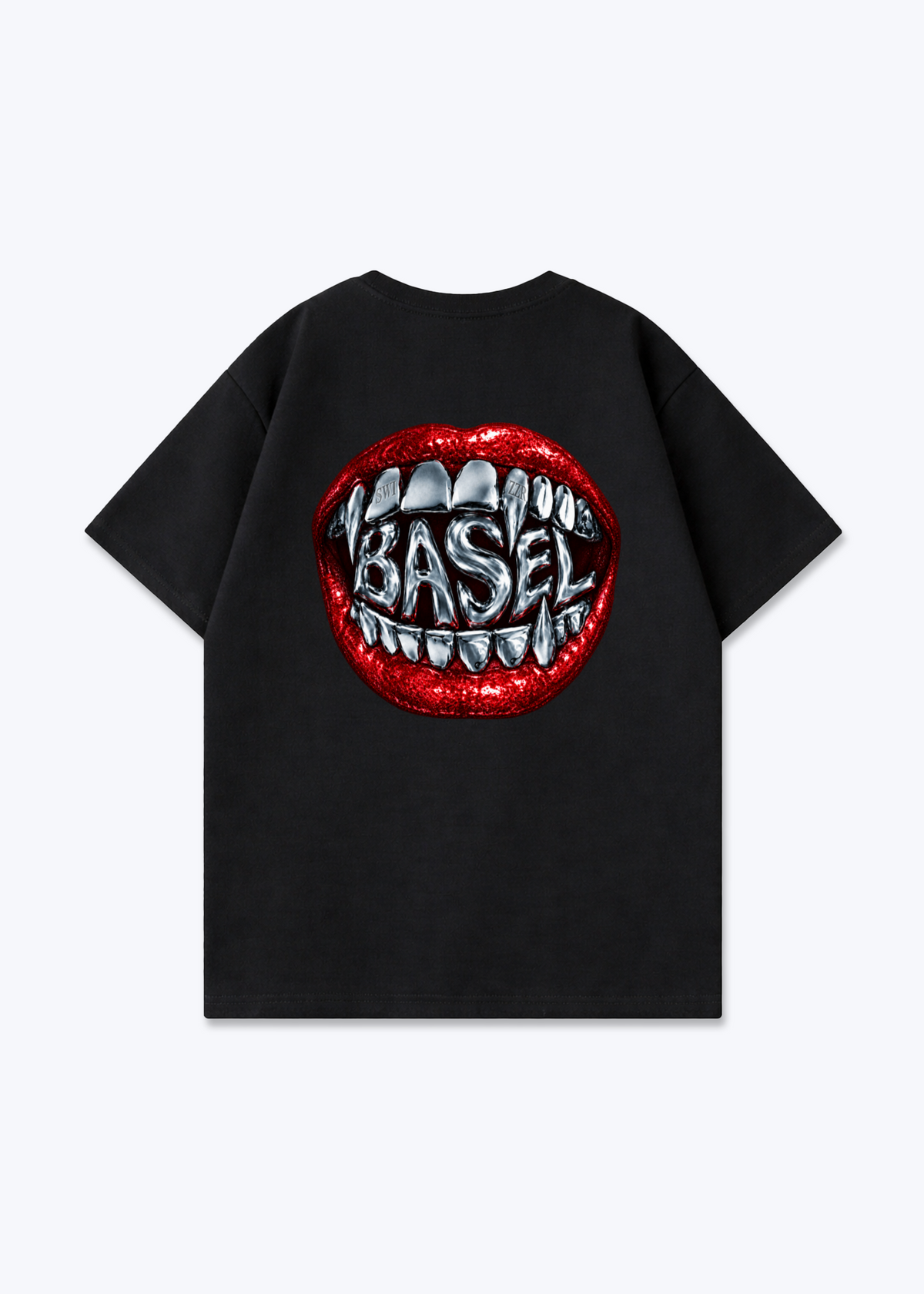 Basel Metallic Oversized T-Shirt - Black Back (Designed)