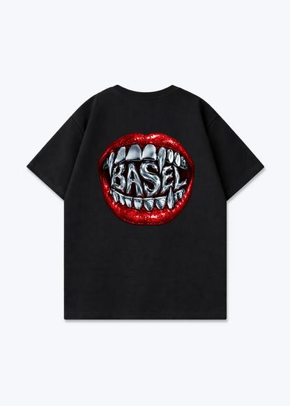Basel Metallic Oversized T-Shirt - Black Back (Designed)