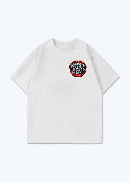 Basel Metallic Oversized T-Shirt - White Front (Designed)