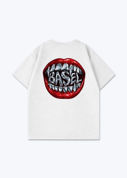 Basel Metallic Oversized T-Shirt - White Back (Designed)