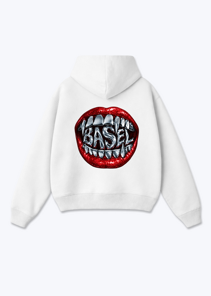 Basel Metallic Oversized Hoodie - White Back (Designed)