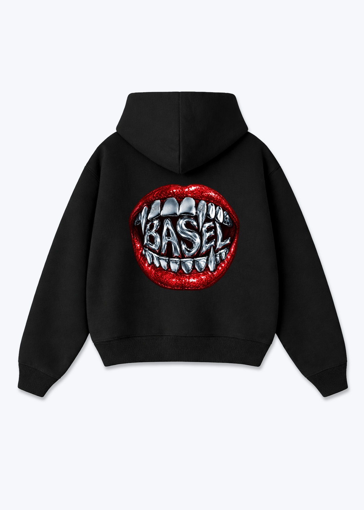 Basel Metallic Oversized Hoodie - Black Back (Designed)