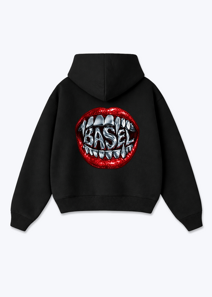 Basel Metallic Oversized Hoodie - Black Back (Designed)