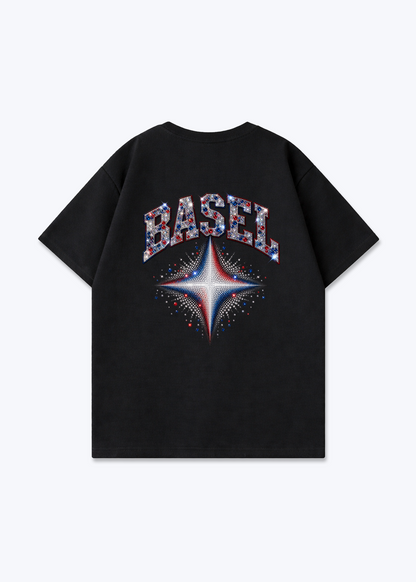 Basel Stars Oversized T-Shirt - Black Back (Designed)