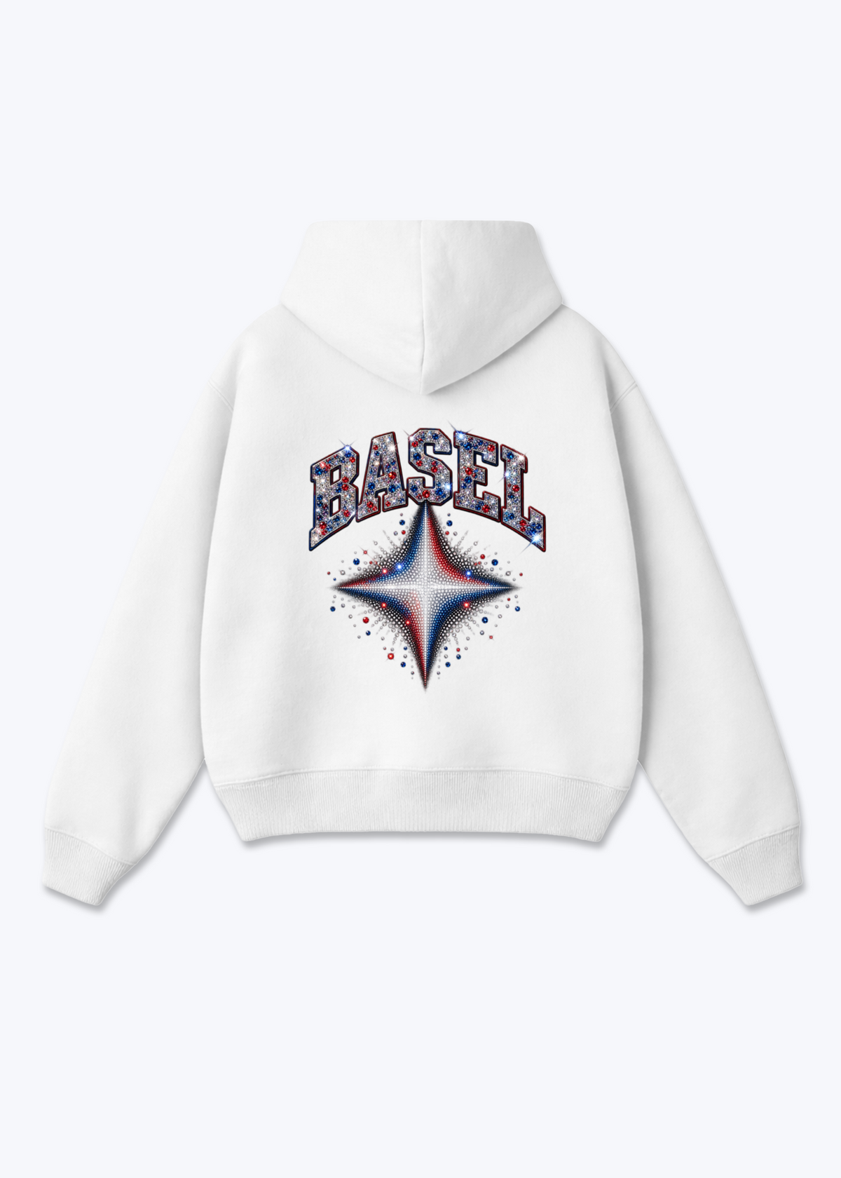 Basel Stars Oversized Hoodie - White Back (Designed)