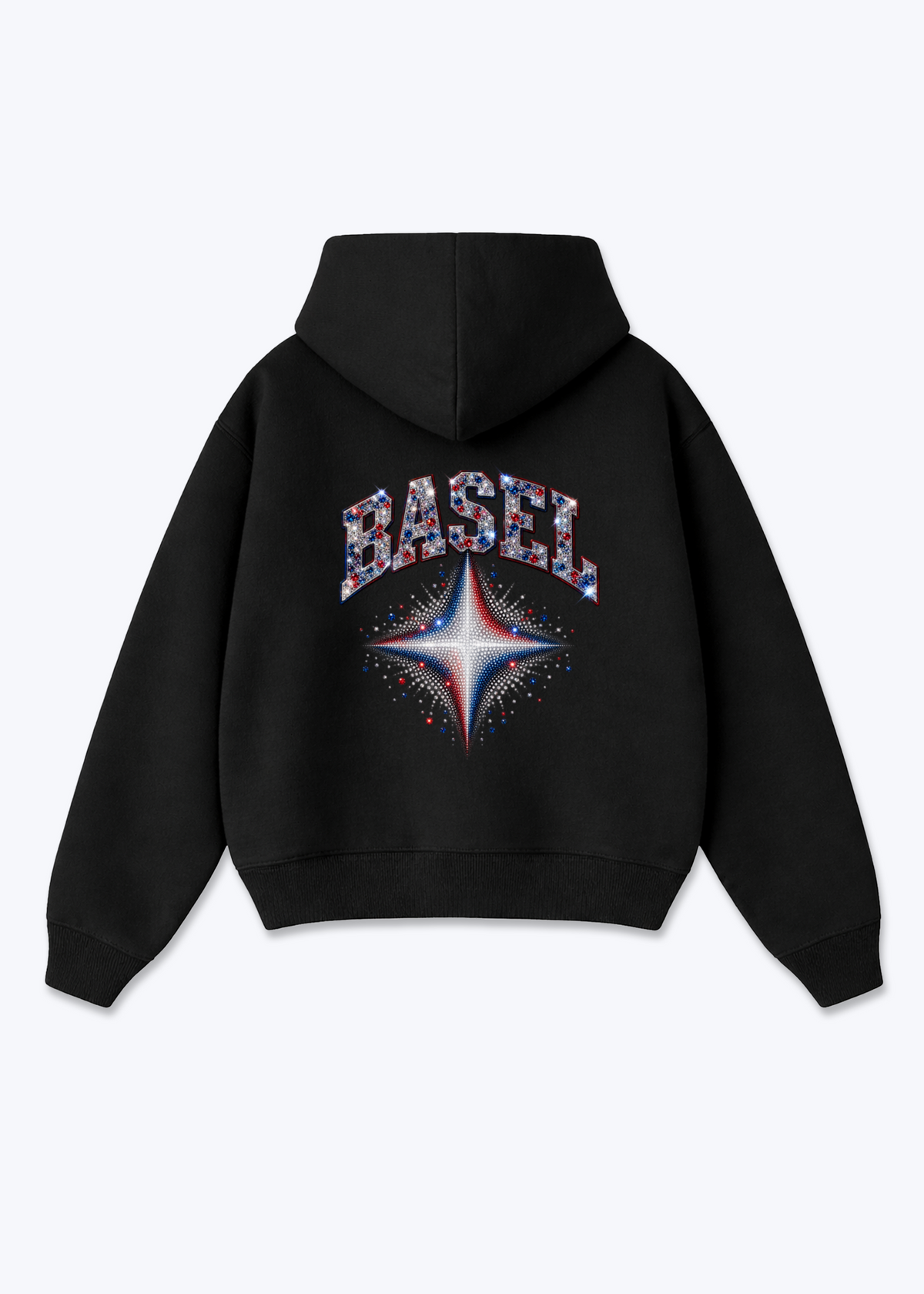 Basel Stars Oversized Hoodie - Black Back (Designed)
