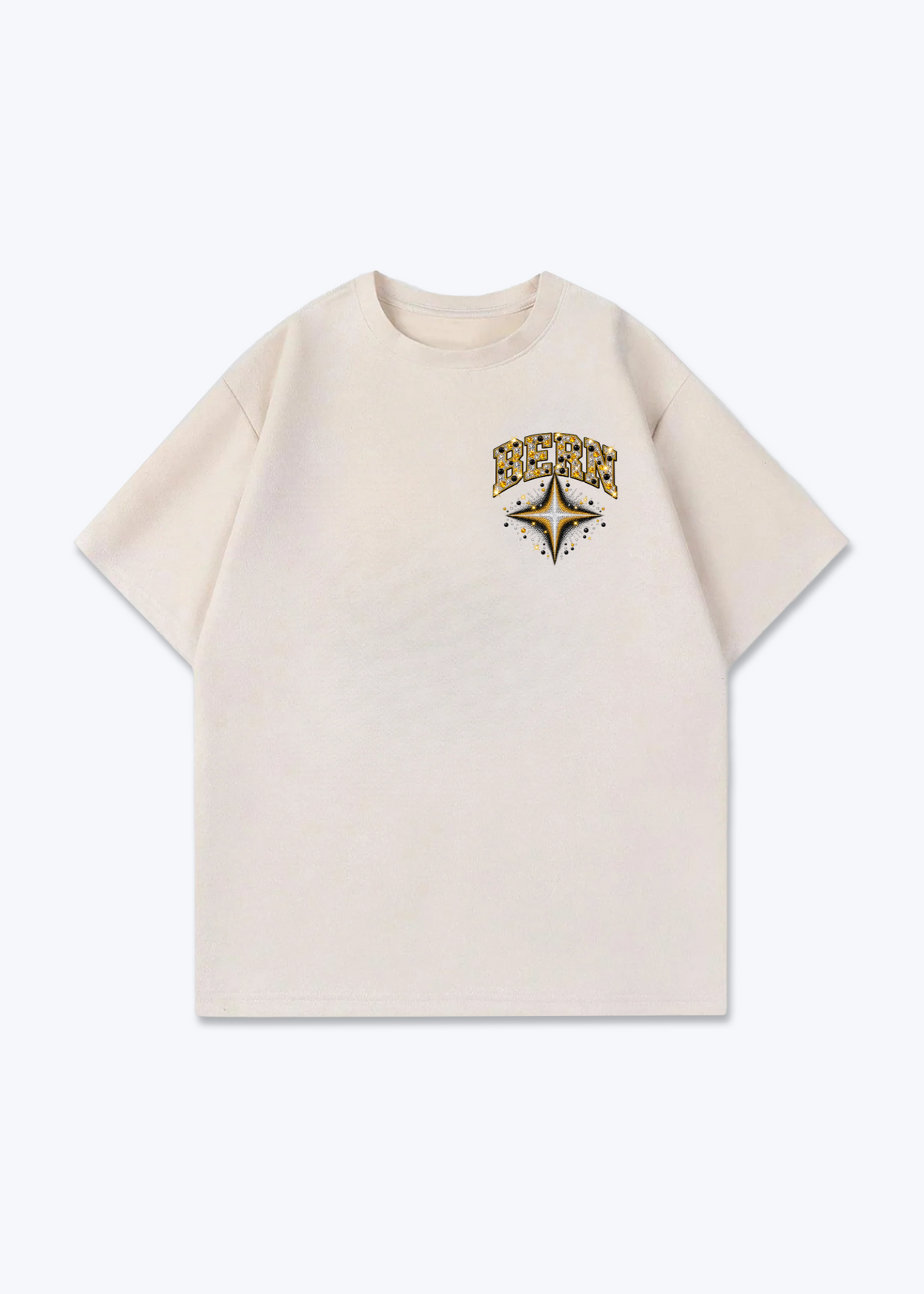 Bern Stars Oversized T-Shirt - Beige Front (Designed)