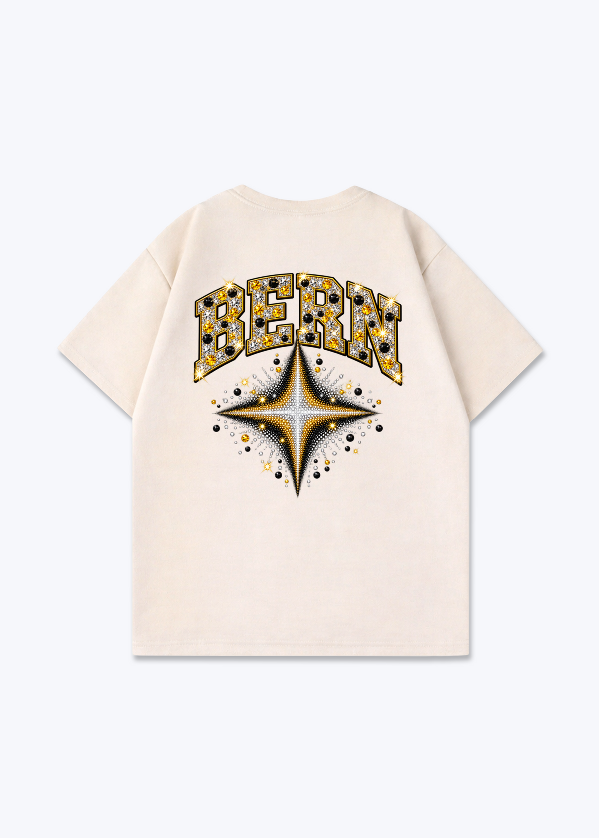 Bern Stars Oversized T-Shirt - Beige Back (Designed)
