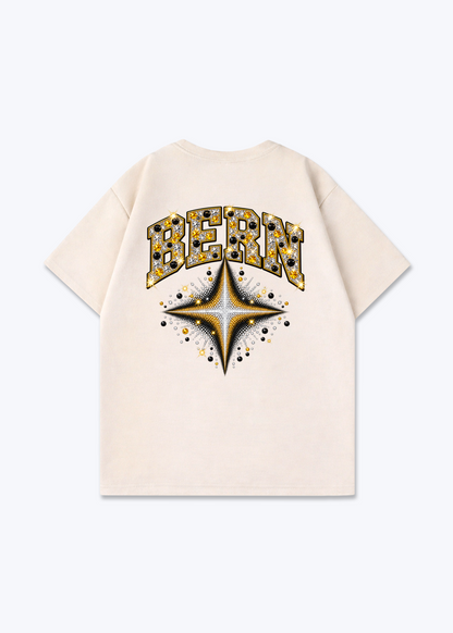 Bern Stars Oversized T-Shirt - Beige Back (Designed)