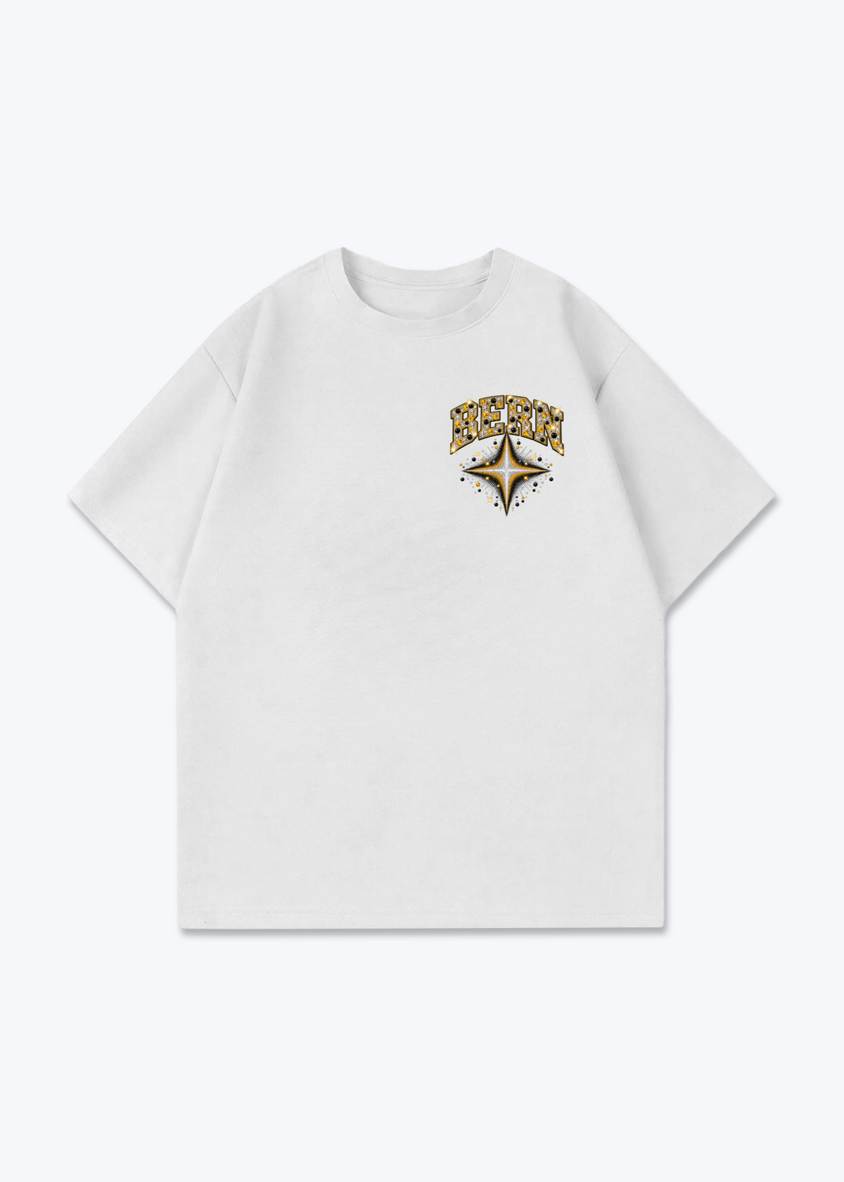 Bern Stars Oversized T-Shirt - White Front (Designed)