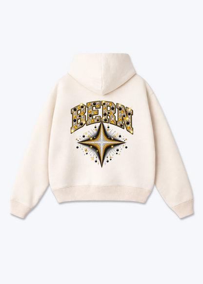 Bern Stars Oversized Hoodie - Beige Back (Designed)
