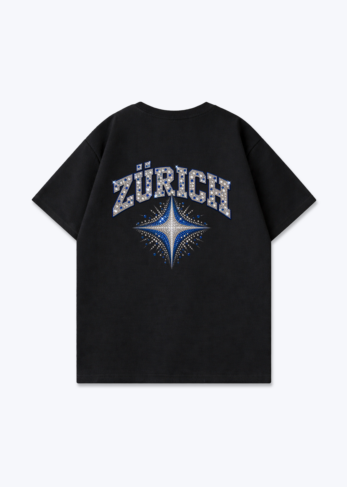 Zürich Diamond Oversized T-Shirt - Black Back (Designed)