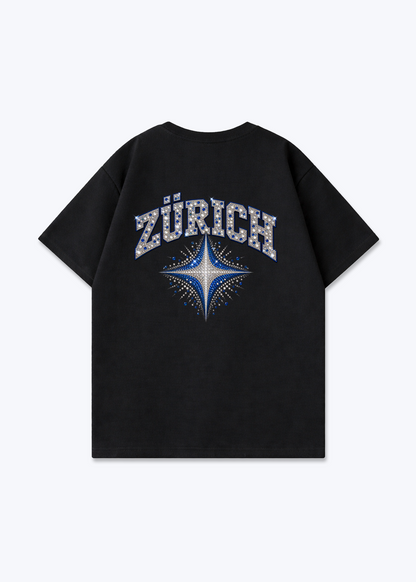 Zürich Diamond Oversized T-Shirt - Black Back (Designed)
