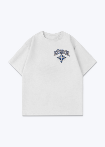 Zürich Diamond Oversized T-Shirt - White Front (Designed)