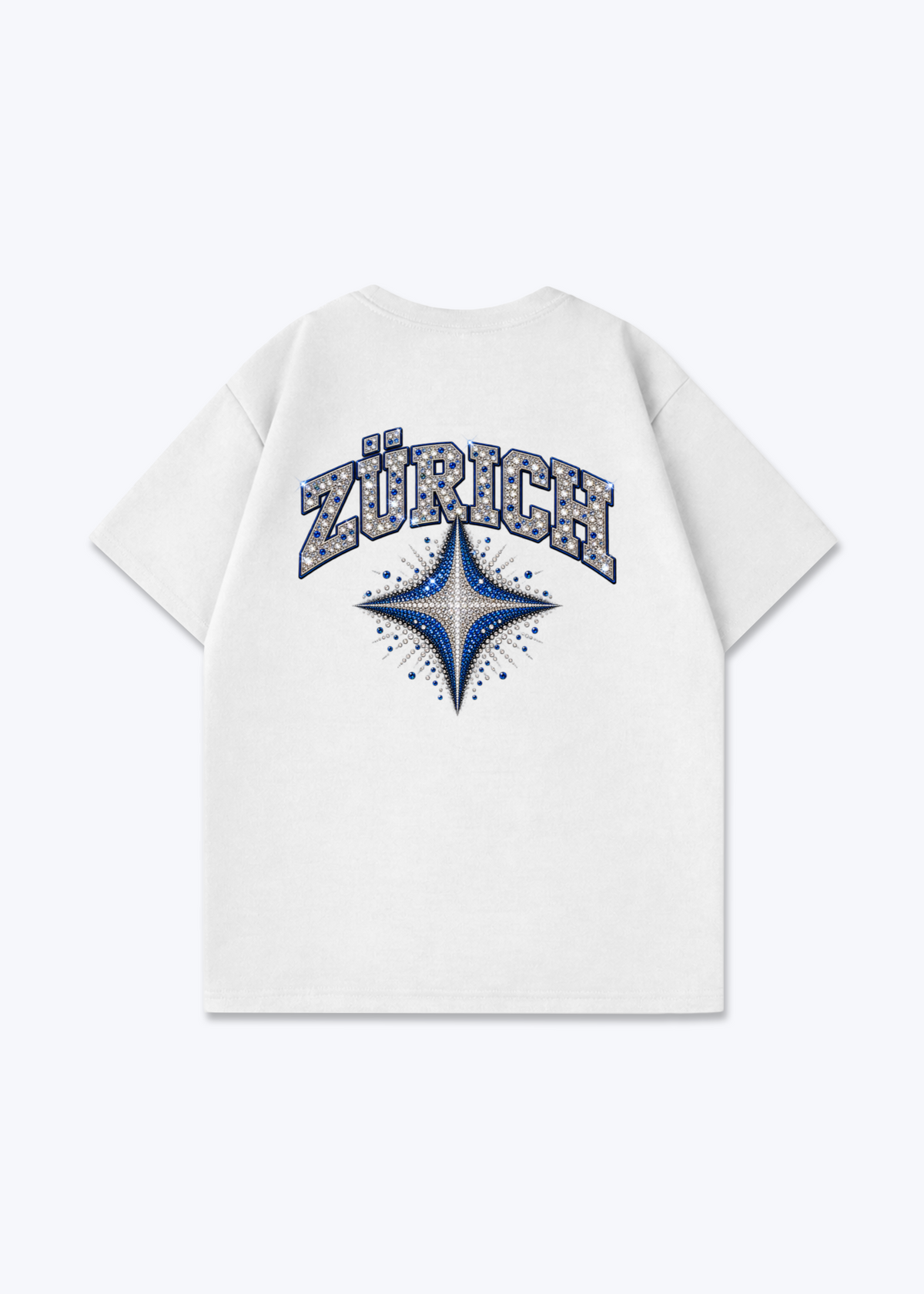 Zürich Diamond Oversized T-Shirt - White Back (Designed)