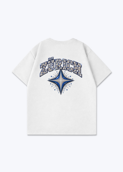 Zürich Diamond Oversized T-Shirt - White Back (Designed)