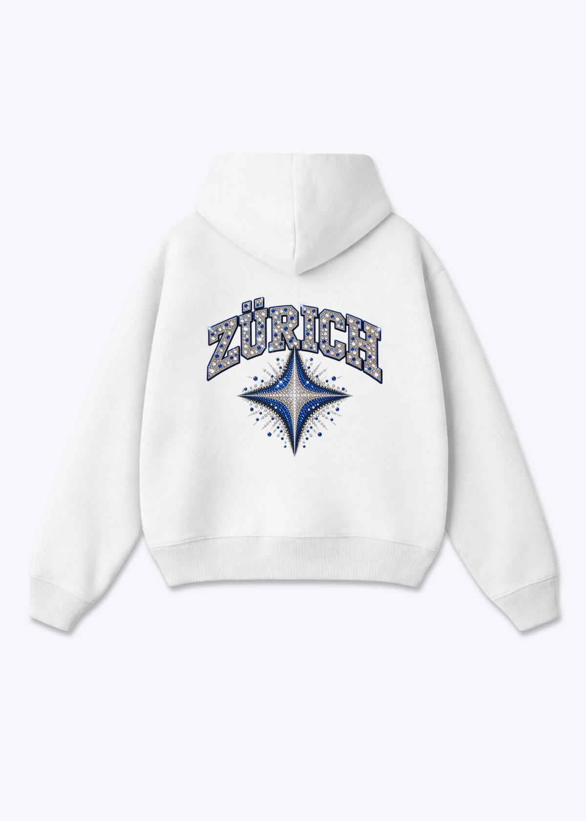 Zürich Diamond Oversized Hoodie - White Back (Designed)