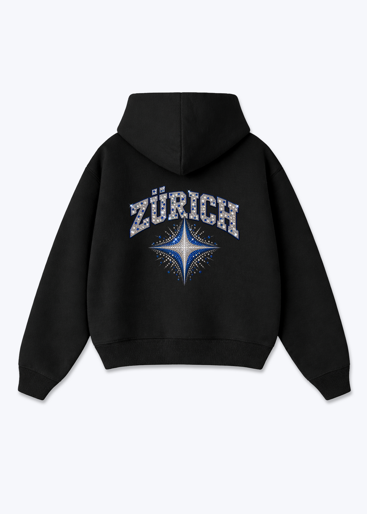Zürich Diamond Oversized Hoodie - Black Back (Designed)