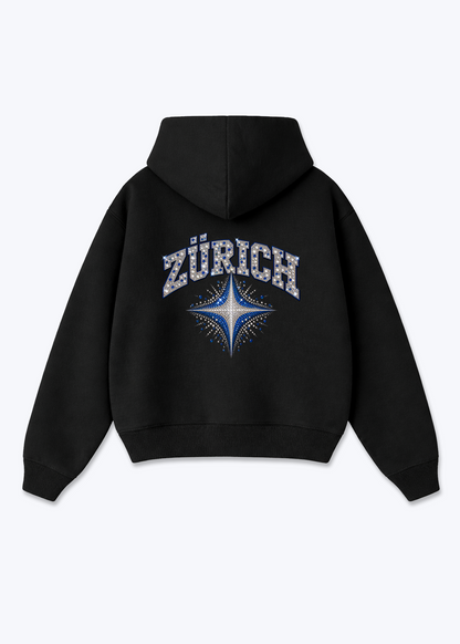 Zürich Diamond Oversized Hoodie - Black Back (Designed)