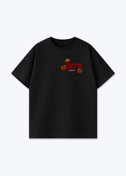 Bern Claw Oversized T-Shirt - Black Front (Designed)