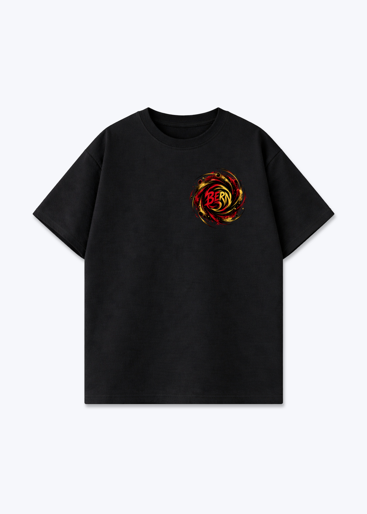 Bern Loop Oversized T-Shirt - Black Front (Designed)