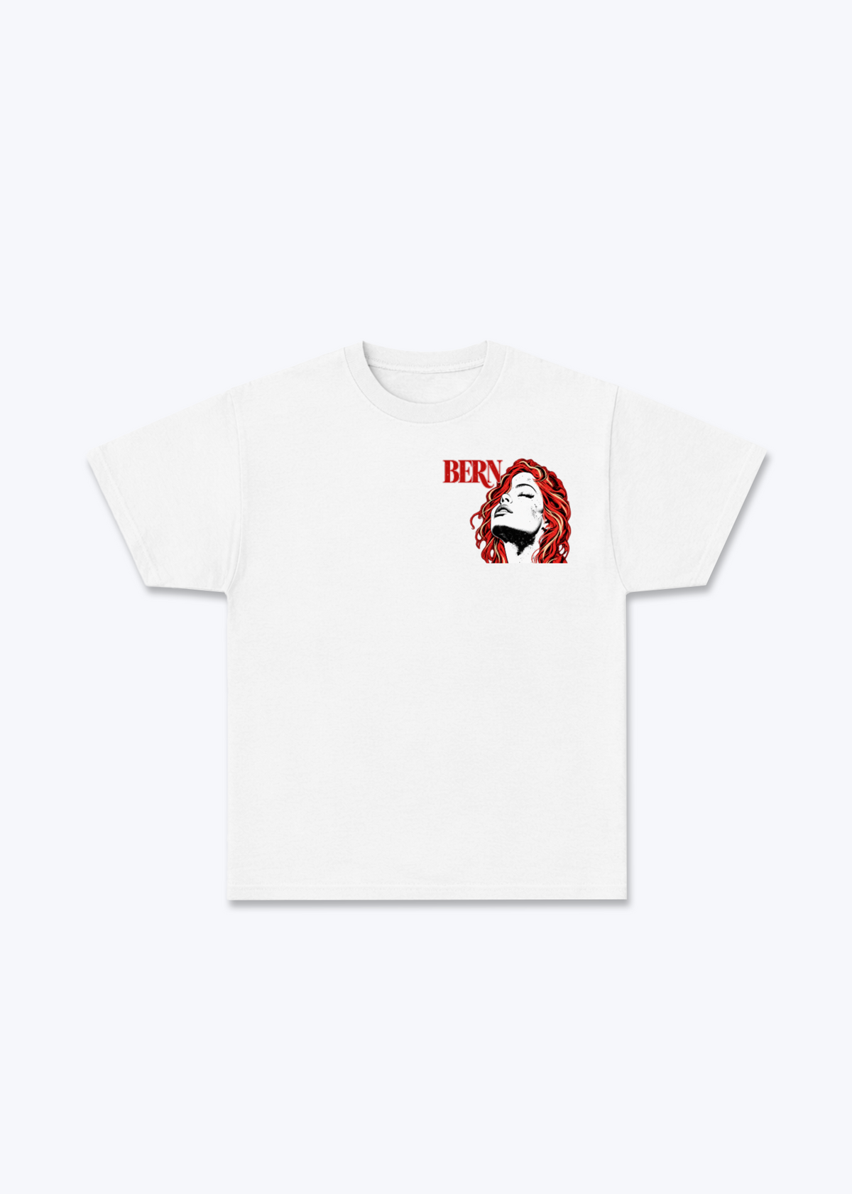 Bern RedHead Basic T-Shirt - White Front (Designed)