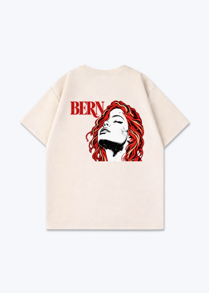 Bern RedHead Oversized T-Shirt - Beige Back (Designed)