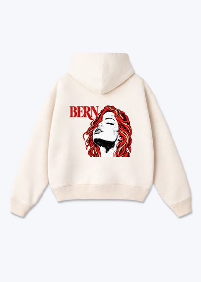 Bern RedHead Oversized Hoodie - Beige Back (Designed)