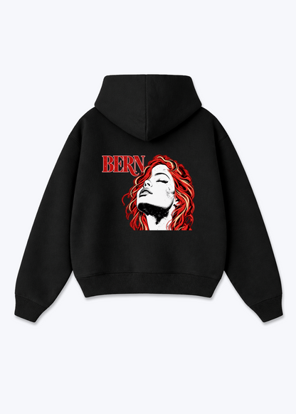 Bern RedHead Oversized Hoodie - Black Back (Designed)