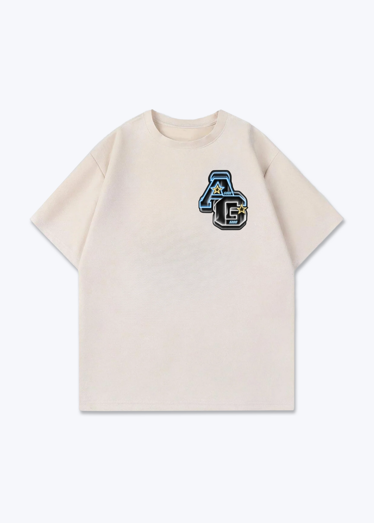 Aargau Neon Oversized T-Shirt - Beige Front (Designed)