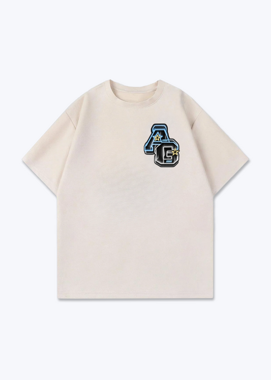 Aargau Neon Oversized T-Shirt - Beige Front (Designed)