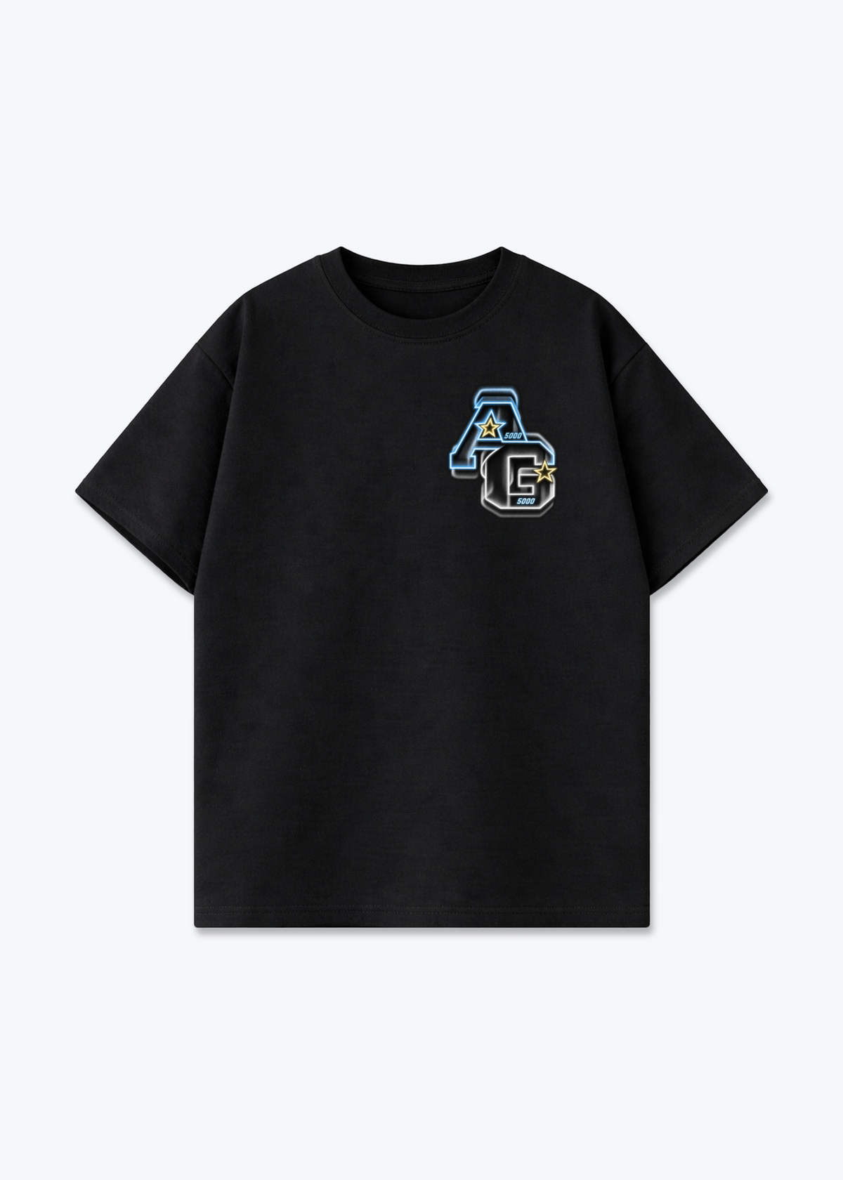 Aargau Neon Oversized T-Shirt - Black Front (Designed)