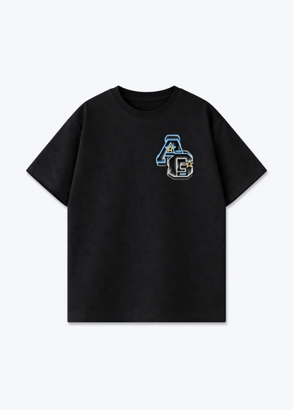 Aargau Neon Oversized T-Shirt - Black Front (Designed)